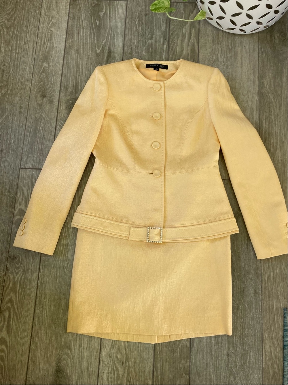 Anne Klein Yellow Lined Suit Jacket